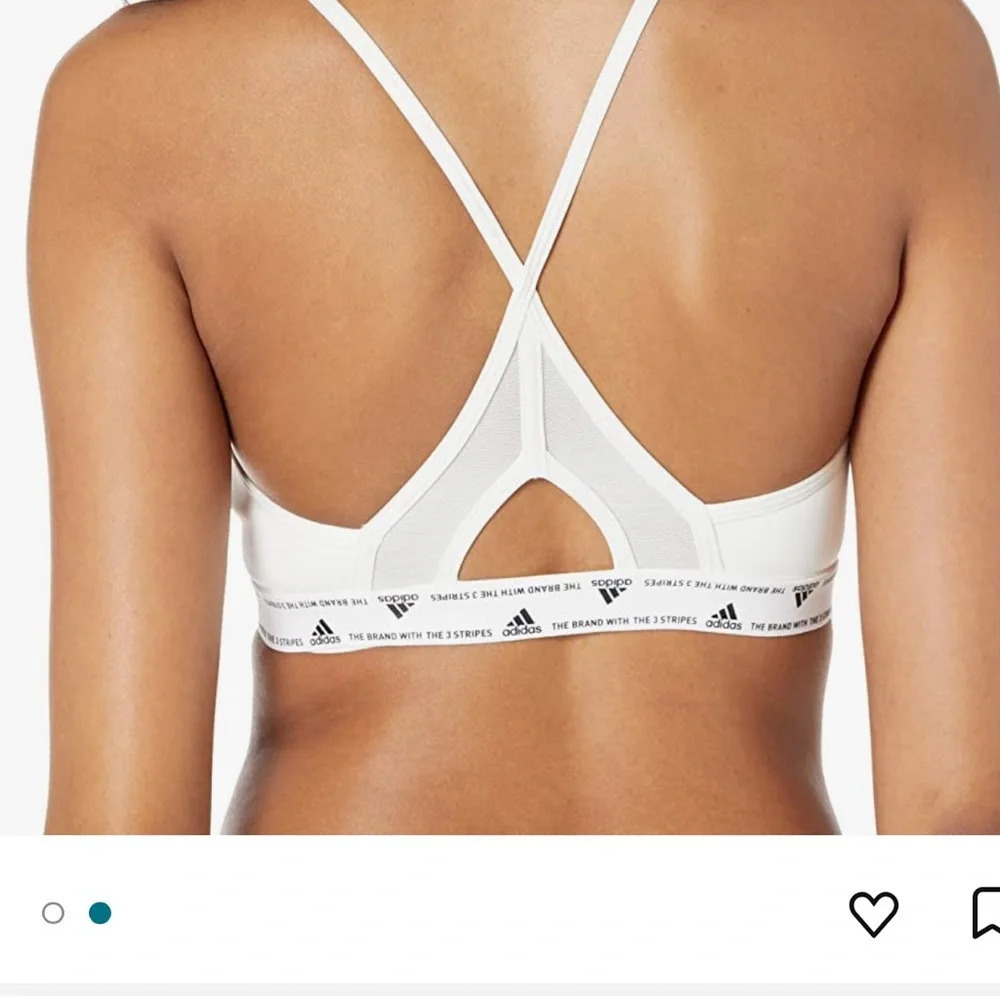 adidas Women's Training Light Support Good Level Bra padded White XXS C - Picture 9 of 9